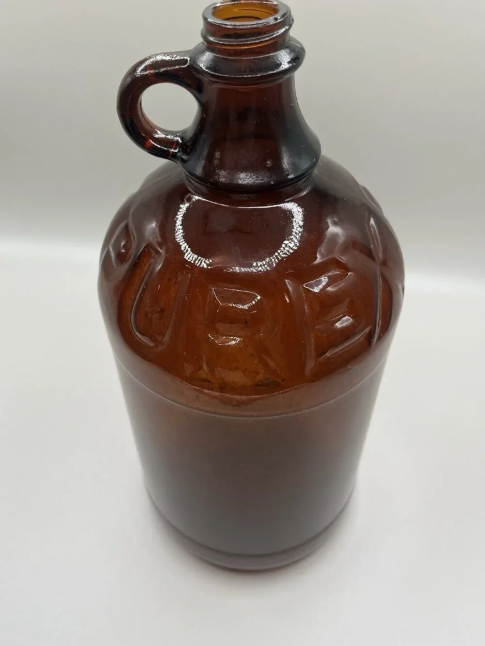 Vintage Purex Amber Glass 1/2 Gallon Bleach Jug Bottle Farmhouse Apothecary